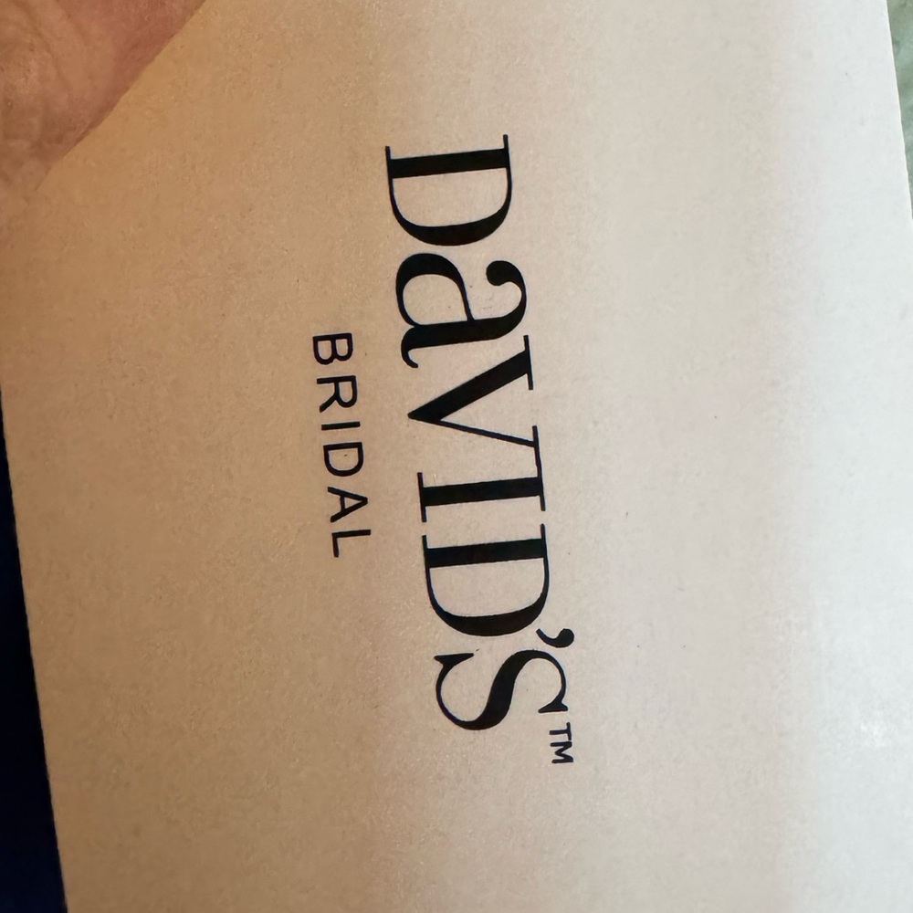 Elegant Blue David’s Bridal Bridesmaid Or Prom Dress NWT - Picture 3 of 16